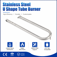 Tube de brûleur de four à gaz en acier inoxydable personnalisé de type U, pièces d'accessoires de cuisine pour four à pizza, barbecue, tuyau de brûleur de remplacement OEM