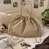Sac de courses en Taslon en gros, en stock, avec cordon de serrage et large sangle, idéal pour événements, cadeaux, vente au détail, commandes en gros, fourniture OEM