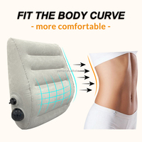 Mart nouvelle arrivée oreiller auto-gonflant 39*39 cm flocage PVC oreiller portable pour le dos et les jambes