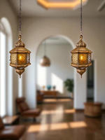 Lampe suspendue traditionnelle marocaine en laiton avec abat-jour en fer arc-en-ciel, 150 cm, luminaire LED, 3500K, blanc chaud