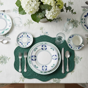 Juego de Vajilla de Porcelana China Mediterránea, Plato de Presentación de Cerámica con Diseño Floral Azul y Verde, Taza de Café de Porcelana para Hotel y Restaurante - Product Image 2