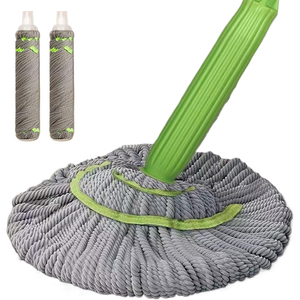 Easy-Squeeze Hand Washable Steel Mop Microfiber All Floor Types Durable Absorbent Self-Wringer 60-70% Dehydration Rate Classic - Product Image 1