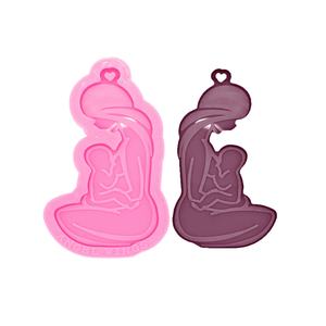 1 pezzo mamma con <span class=keywords><strong>la</strong></span> muffa resina epossidica creazione di portachiavi stampi, stampo in stato di gravidanza, cioccolato fatto da te caramelle gommose <span class=keywords><strong>torta</strong></span> di cottura forniture - Product Image 2