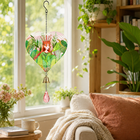 Carillon éolien en fer forgé Xinhangchen, personnalisable, formes flocon de neige/cœur, décoration suspendue artisanale pour extérieur, motif floral métallique