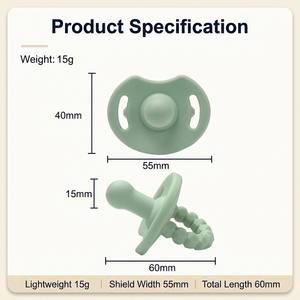 Venta al por mayor cara sonriente forma seguridad suave grado alimenticio silicona bebé chupete de pecho como chupete - Product Image 6