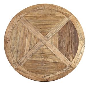 Muebles para el Hogar de Estilo Americano, Mesa de Comedor Redonda Tallada en Madera Reciclada para 8 Personas - Product Image 2