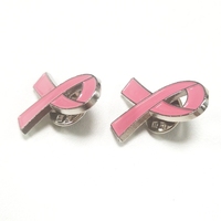 Épinglette officielle de sensibilisation au cancer du sein avec ruban rose Épinglettes en émail avec ruban rose