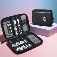 Grande trousse de rangement électronique de voyage pour accessoires technologiques, rangement de câbles, batterie externe, cartes SD, sac de rangement de voyage