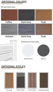 <span class=keywords><strong>Portail</strong></span> électrique WPC pour jardin, livraison gratuite, nouveau design - Product Image 6