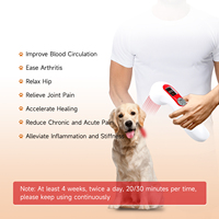 Appareil de thérapie laser pour la guérison des blessures chez les chiens, 808 nm 650 nm, affichage du temps, portable, durable, garantie 1 an, AC 110-220V, pour soulager la douleur
