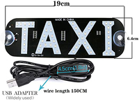 Taxi pare-brise cabine indicateur signe 12v diode électroluminescente signal lumineux avec prise USB vide Taxi signe décoration de voiture