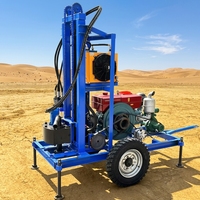 Foreuse pneumatique sur chenilles à prix abordable pour puits d'eau, machine de forage de 350 m de profondeur pour roche