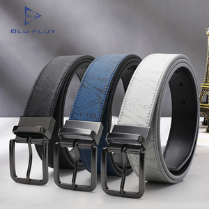 BLUFLUT Cintura Cinto de Couro Moda Masculina com Fivela Giratória Liga Cinto do Homem - Product Image 3