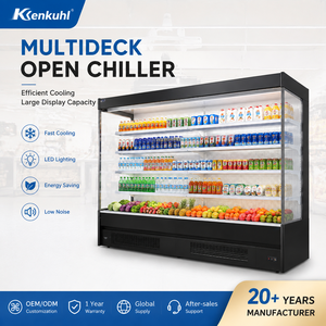 Réfrigérateur commercial multi-étagères Kenkuhl, vitrine ouverte pour supermarché avec éclairage LED 1659W 1659W 1659W - Product Image 1