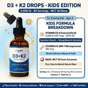 Vitamine D3 K2 en gouttes liquides en gros sous marque privée – Complément Premium pour stimuler l'immunité avec huile de coco - Product Image 2