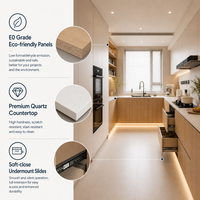 Meubles de cuisine sur mesure, design personnalisé, vente en gros, style moderne de luxe, style Shaker