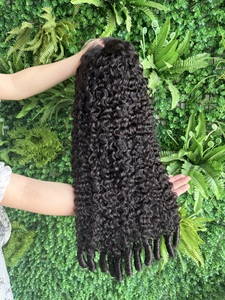 Peluca Frontal de Encaje de Cabello Humano Vietnamita Crudo Rizado <span class=keywords><strong>BBC</strong></span> 250% de Densidad 16~24 Pulgadas en Stock Lista para Enviar - Product Image 2