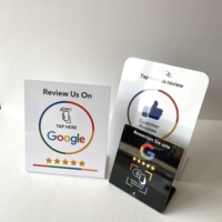 Carte NFC personnalisée avec code QR pour les commentaires des clients, outil de marketing numérique sans contact