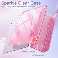Étui de protection intelligent pliable pour iPad Air 11, iPad 10.9 et iPad Air 4/5, en cuir PU, coque rigide en PC, fonction de réveil/veille automatique, antichoc