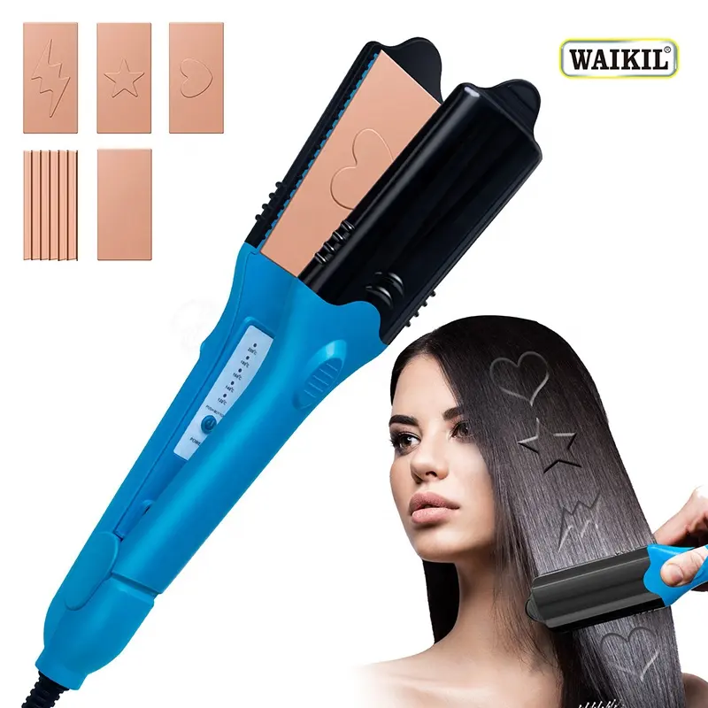 WAIKIL 5 in 1 Low Price Hair Straightener Professional Flat Iron Women's Household Hair Straightener Multi functional 3D Splint