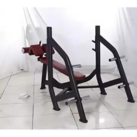 Banc de musculation incliné vers le bas avec charge de plaques, structure en acier, machine de fitness pour salle de sport commerciale