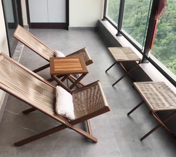 1 drawstring chair+2 footrests+1 coffee table