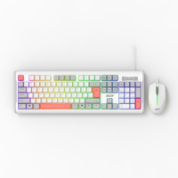 Clavier et souris filaire mince avec logo personnalisé Ensemble combiné avec pavé numérique USB pour ordinateur portable PC-Projection Style Nouveau