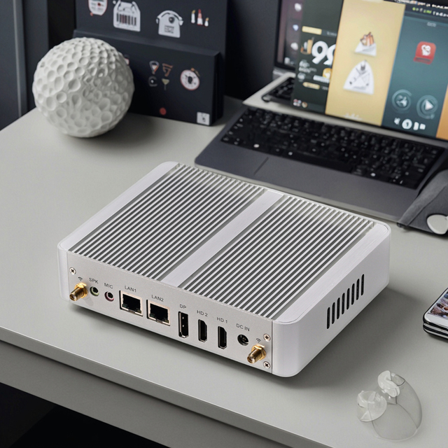Partaker Fanless Mini PC N100 N95 NVMe SSD 4K Triple Display 2xHD DP Personal Desktop Computer for Home Office Gaming