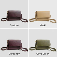 Sac à bandoulière en cuir personnalisé vintage imperméable pour femme, étiquette privée, doublure en polyester, bandoulière unique, mode féminine