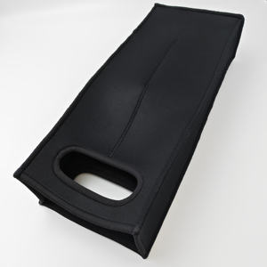 Sac isotherme pour vin à deux bouteilles, réutilisable, avec logo personnalisé, design matelassé en polyester, pour garder au frais - Product Image 5