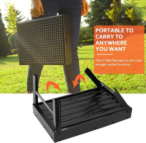 Charcoal Barbecue <strong>Grill</strong> Folding Portable Lightweight Smoker <strong>Grill</strong> Small Desk Tabletop Outdoor <strong>Grill</strong> for Camping - Product Image 4