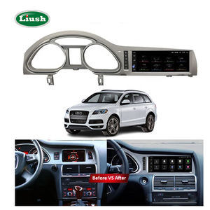 จอสัมผัสควบคุมด้วยเสียง gps/wifi ระบบ <span class=keywords><strong>iOS</strong></span> /android CarPlay ความบันเทิงมัลติมีเดียสำหรับ Q7 Audi อัพเกรด2006 2015 - Product Image 1