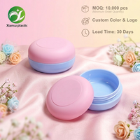Botol Krim Plastik Bulat Pink Biru Kapasitas Kecil Botol Krim Produk Perawatan Kulit Botol Kosong Bahan Kemasan