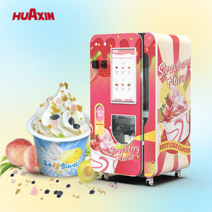 Machine à glace intelligente HUAXIN, capacité 10L, écran tactile 32 pouces, nettoyage automatique, surveillance à distance, plus de 50 saveurs, SDK ouvert pour les entreprises - Product Image 3