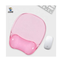 Tapis de souris de jeu en silicone gel transparent antidérapant avec repose-poignet, couleur unie personnalisée, pour bureau et usage domestique, en stock