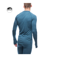 Sous-vêtements thermiques en laine mérinos pour homme, manches longues, col rond, de GECKO MASTER
