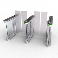Système de contrôle d'accès à haute vitesse pour centre de remise en forme, avec porte tourniquet, code RFID/QR, reconnaissance faciale, empreintes digitales, système anti-tailgating bidirectionnel, IP65