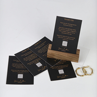 Cartes de présentation d'oreilles personnalisées avec logo et taille sur mesure, écologiques, pour emballage de bijouterie avec bords colorés