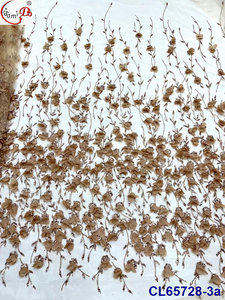 RTS Offre Spéciale lisami mariage 3d fleur avec haricots de luxe grande taille séquence paillettes dentelle tissu - Product Image 6