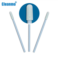 Bâtonnets de mousse de nettoyage de la poussière d'ordinateur vert bleu écouvillon de salle blanche 68mm
