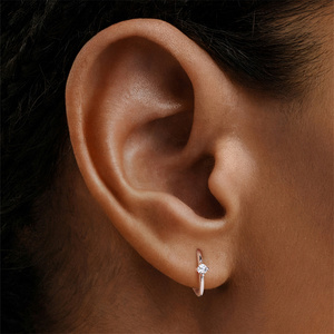 S925 <b>Sterling</b> <b>Silver</b> Women's Trendy Classic 4 Claw Moissanite Rhodium Plated <b>Nose</b> <b>Ring</b> for Wedding Gift Simple Shiny - Product Image 5