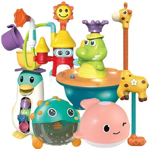 Baby Bath Shower Head Toy Cute Giraffe Shower Bathtub Water Sprinkler Bath Time Toys For Toddlers