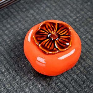 Recipiente para Té en Forma de Caqui, Tarro de Cerámica Hermético, Botella de Almacenamiento para Regalo de Boda - Product Image 1