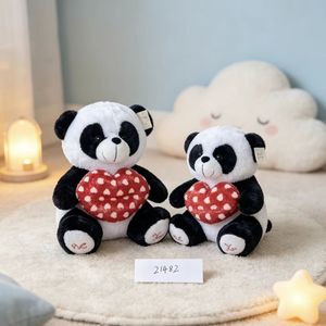ตุ๊กตาหมีแพนด้านั่งน่ารัก ผ้าฝ้ายซักได้และขนยาว ได้รับการรับรองมาตรฐาน OEKO-TEX ของขวัญวันวาเลนไทน์ - Product Image 2