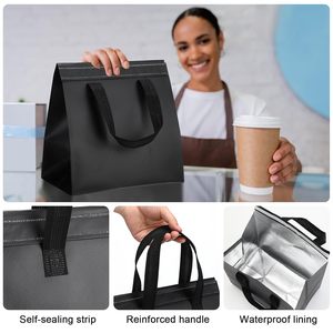 <span class=keywords><strong>Borsa</strong></span> Termica Personalizzata per Asporto, <span class=keywords><strong>Borsa</strong></span> Isolante per Consegna Cibo e Shopping - Product Image 3