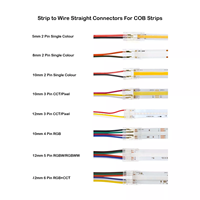 Connecteur pour Bande LED SMD COB 5mm 6mm 8mm 10mm 12mm 2Pin 3Pin 4Pin 5Pin 6Pin Multi-formes avec Connecteur Filaire pour Bande LED