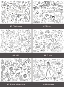 Tapis de cuisson et de dessin en silicone multifonctionnel et enroulable pour enfants, grande taille 40x30 cm - Product Image 6