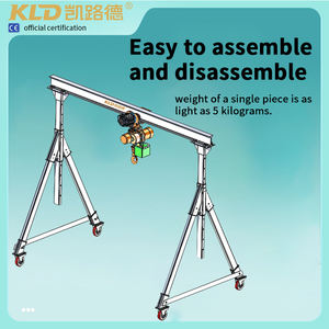 رافعة جسرية محمولة خفيفة الوزن لورشة عمل رافعة بالطن رافعة جسرية صغيرة قابلة للفصل وارتفاع قابل للتعديل - Product Image 3