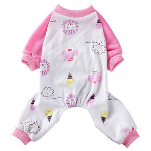 Pijamas para mascotas, ropa a rayas para el hogar, ropa estampada de algodón para perros, pijamas de cuatro patas, ropa tejida para mascotas - Product Image 6