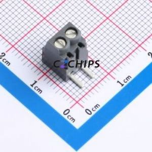 210-A-121/02 Screw Terminal Block Bent Lead Through Hole,P=3.5mm Connector 1x2P 3.5mm Gray Through Hole - Product Image 1